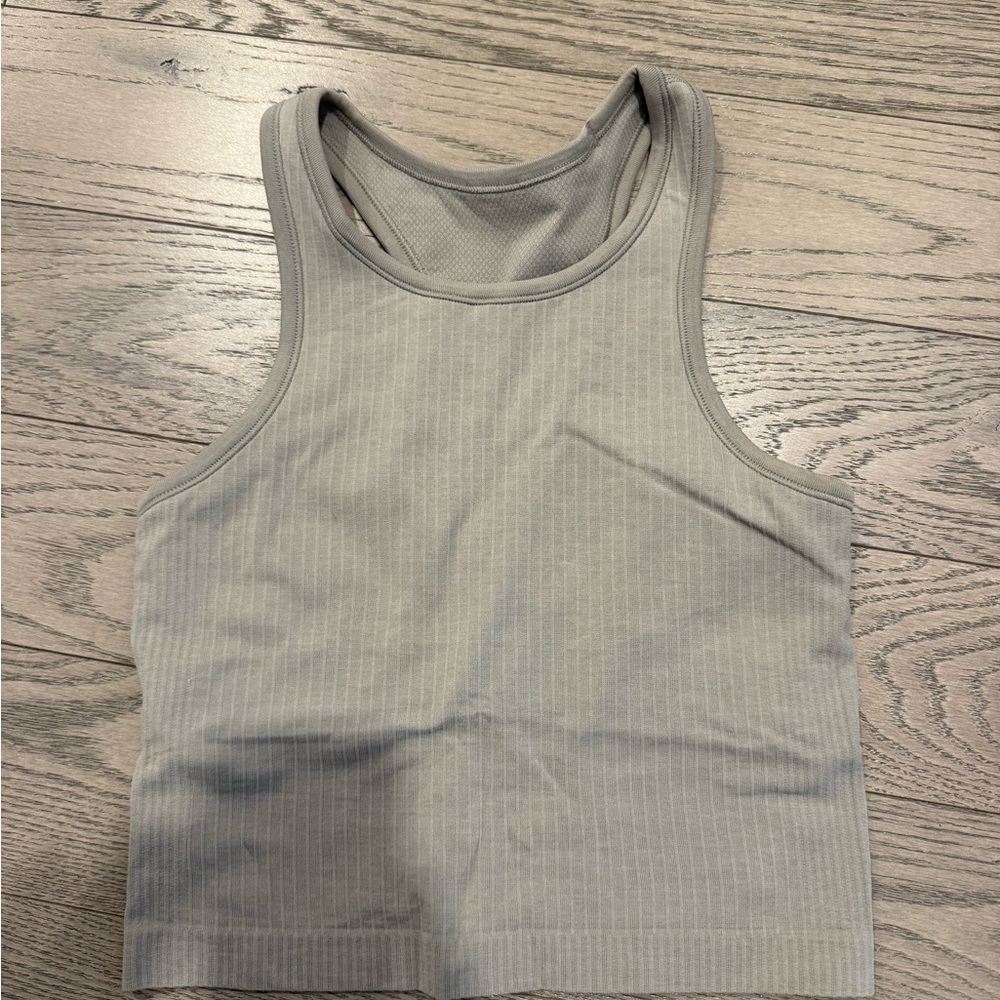 Lululemon Athletica Gray Ribbed Tank Top